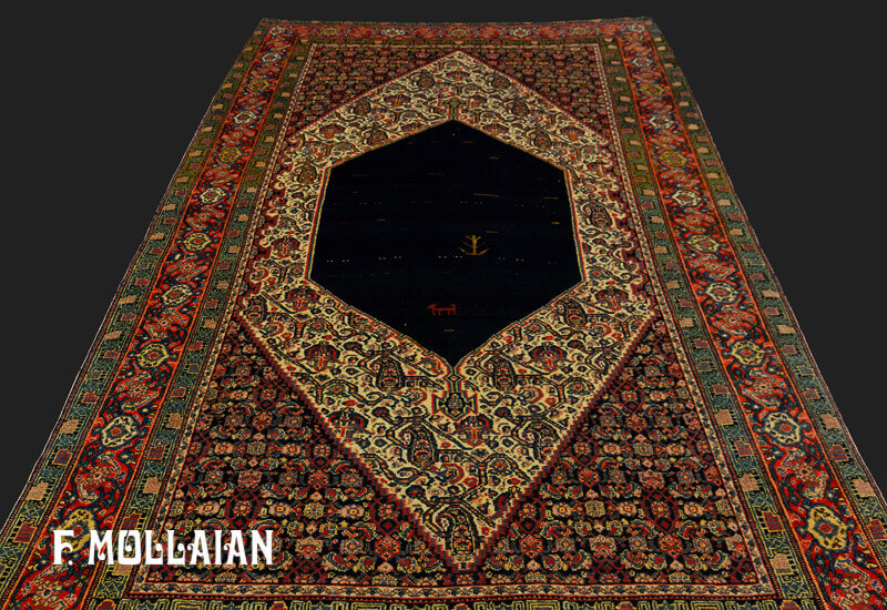 Teppich Persischer Antiker Senneh Seiden Kettfaden Wolle/Seide n°:99091954